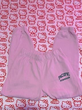 Pacific Sunwear Pink Sweatpants with Logo